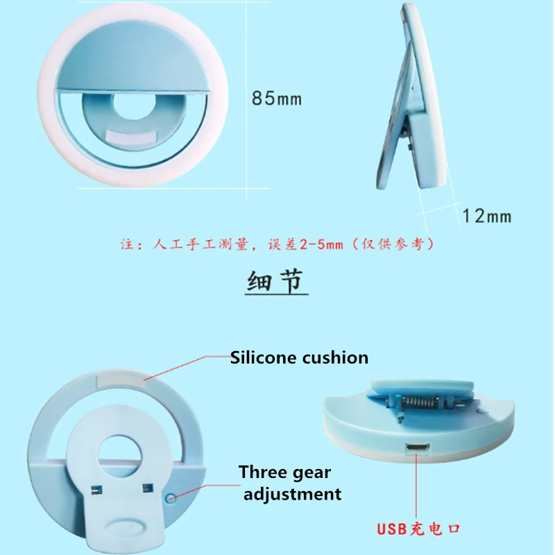 selfie ring mobile phone clip lens light lamp litwod 36 led bulbs emergency dry battery for photo camera well smartphone beauty free global shipping