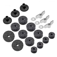 1821pcs cymbal accessories cymbal stand sleeves cymbal felts with cymbal washer base wing nuts for drum set
