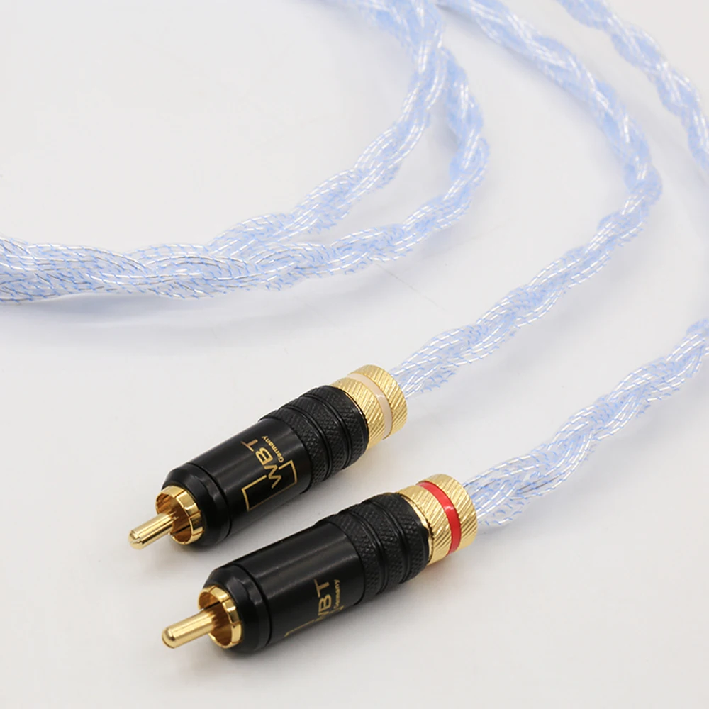 YTER ODIN посеребренный RCA Auido соединительный кабель с подключением WBT-0144 |