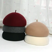 elegant winter 100 australian wool felt fedora red black wedding hats women female berets caps pillbox hat chapeau