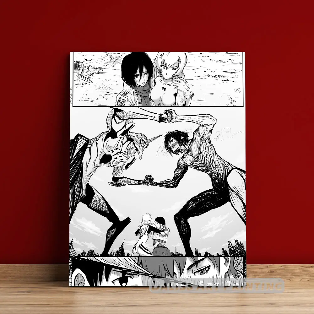 Холст Аниме Микаса атака на Титанов картины для украшения дома постер HD Печать