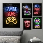 Картина на холсте PlayStation Gamer настенное искусство Арена игры цитаты постер печать Настенная картина мальчик спальня домашний декор интерьер
