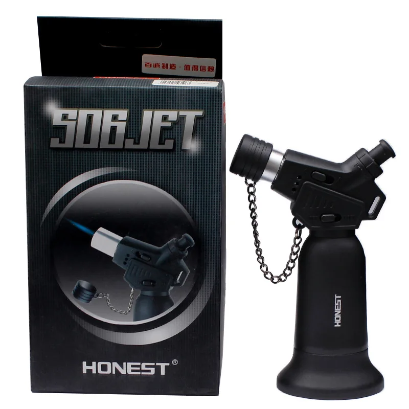 HONEST Double Mode Flame Lighter Windproof Table Torch Fire Lock Refillable Lighters | Дом и сад