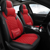 car seat cover water proof synthetic leather cushion front and back universal fit for most of sedan suv truck hatchback