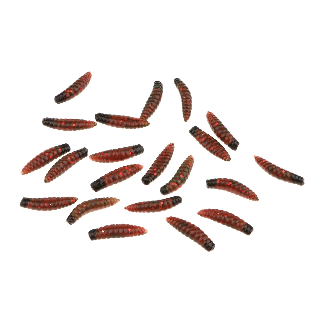 20 штук мягкие Пластик Рыбалка воск червей искусственный пчела моли силиконовый