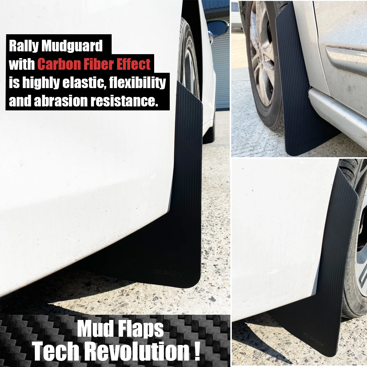 2Pcs Universal Mud Flaps Mudflaps Splash Guards Front Rear For Carbon Fiber Effect Renault Jeep Suzuki VW Golf GTI GMC Dodge | Автомобили