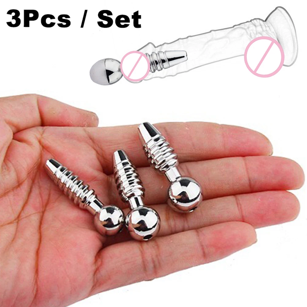 

3pcs/set Metal Urethral Sonde Urethra Plug for Men Masturbator Metal Penis Plug Urethral Dilator Catheters Sounds 10mm 9mm 8mm
