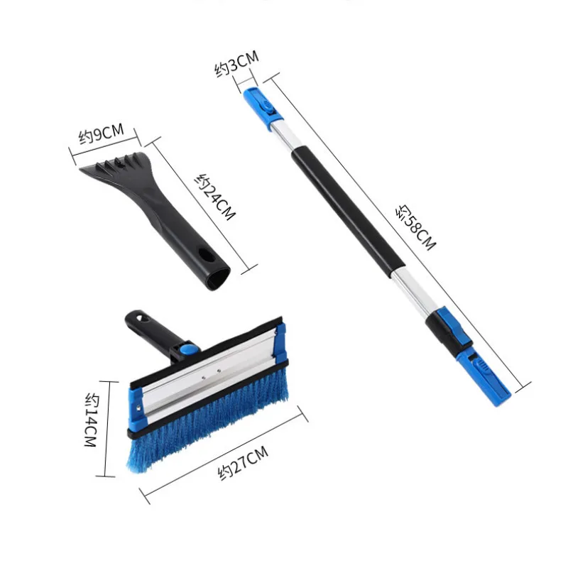 Multifunctional Telescopic Extension for Snow Removal Shovel Car Defrosting Glass Scraper Detachable Brush Deicing | Автомобили и