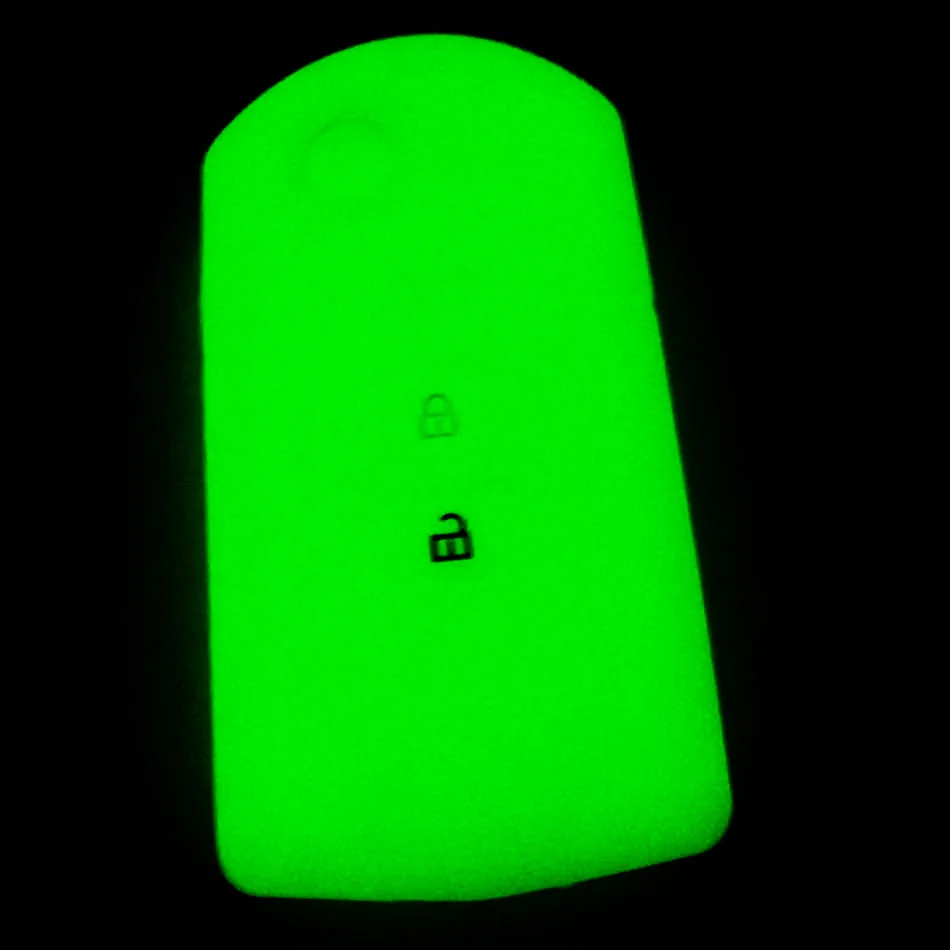 1 шт. 2 кнопки светящийся силиконовый чехол для ключей от машины Mazda M3 Axela M6 Atenza M5 CX7