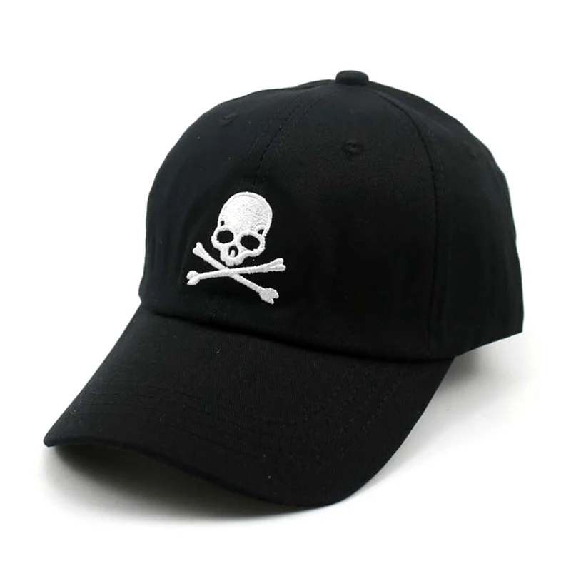 Бейсболка Мужская/женская с вышивкой черепа модная кепка в стиле хип-хоп