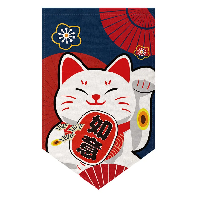 

Японская дверная штора Lucky Cat из полиэстера