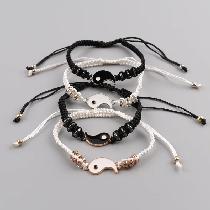 

2021 New Trend Alloy Taiji Eight Trigrams Bracelet Bracelet Hand-Woven Rope For Men And Women