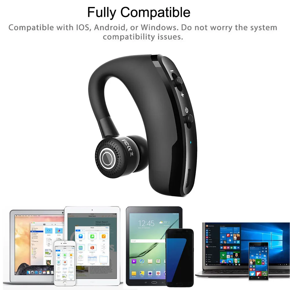 Bluetooth наушники V9 Беспроводная гарнитура 4 0 спортивные универсальная мини