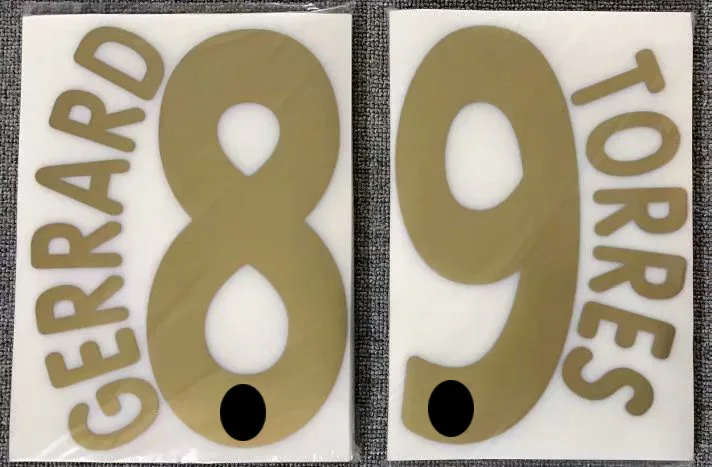 2005 #9 Торрес Nameset #8 Джеррард печать футбольная нашивка со значком для переноса