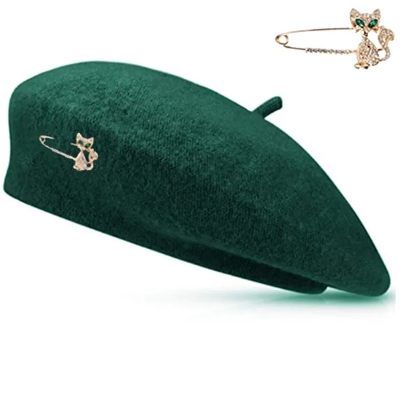 Берет для женщин шерстяные шапки художника разные стили французская шляпа