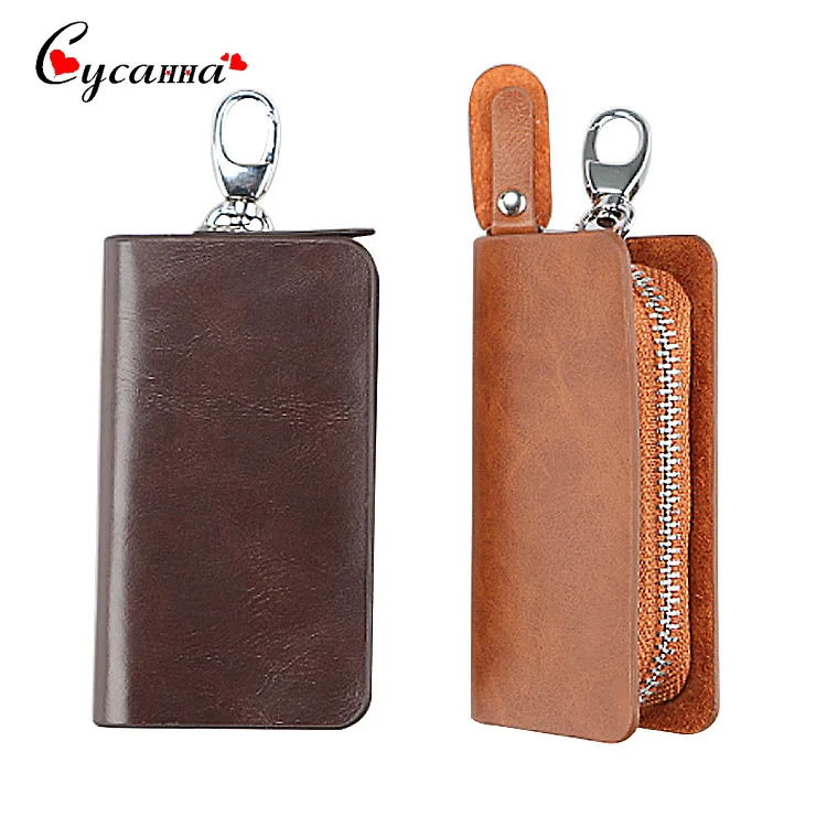 Кожаные Кошельки для автомобильных ключей мужской держатель ключница