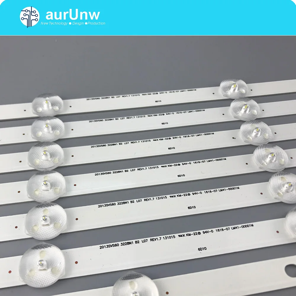 

Новый 12 шт./компл. светодиодные полосы для Samsung UN60FH6003 UN60J6200 2013SVS60 3228N1 D3GE-600SMA-R2 D3GE-600SMB-R1 BN96-29074A BN96-29075A