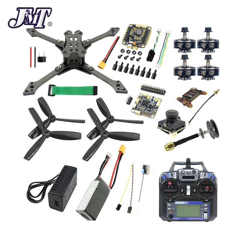 Полный комплект с очками FPV 220 мм DIY гоночный Дрон Квадрокоптер BS430 35A ESC F4 Pro V2