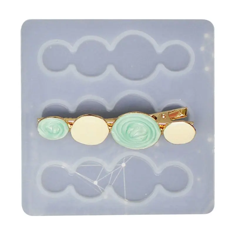 Кристальная эпоксидная смола форма заколка для волос литая силиконовая сделай