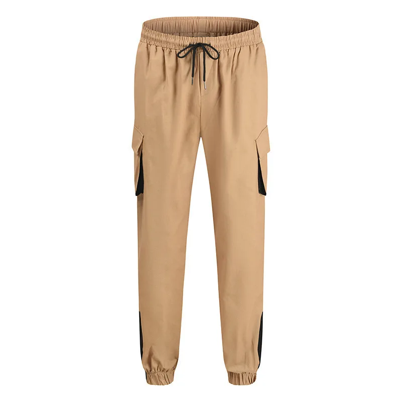 

WEPBEL New Casual Men's Drawstring Elastic Waist Solid Color Pocket Pants Sports Pants Sweatpants Trouser