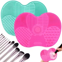 silicone makeup brush cleaner cosmetic foundation makeup brush scrubber board gel cleaning mat hand tool dropshipping