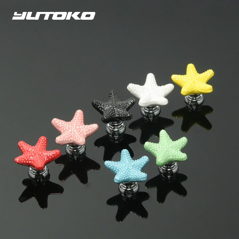 Ручки для выдвижных ящиков yuзу керамические ручки шкафа с морской звездой