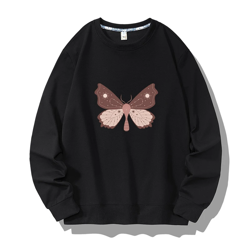 

2021 Fashion Women Hoodies Woman Clothing Crewneck Sweatshirts Clothes for Women Oversize Hoodies Men Cute Butterfly Print Top