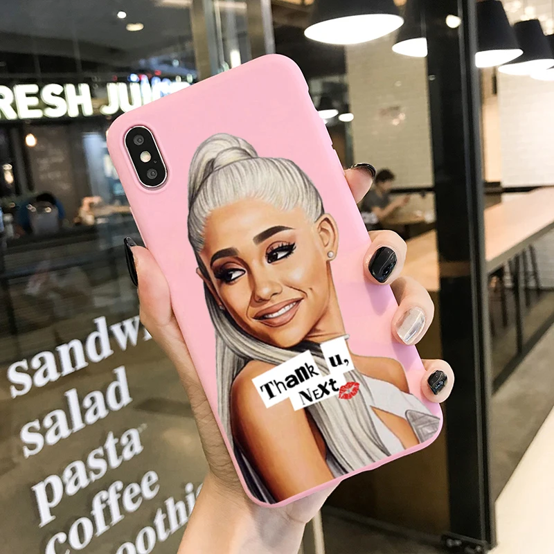 Thank U, Next Ariana Grande мягкий чехол для телефона из ТПУ ярких цветов для iPhone 11 PRO MAX X XR XS Max 8 7 6s Plus - Цвет: TPU