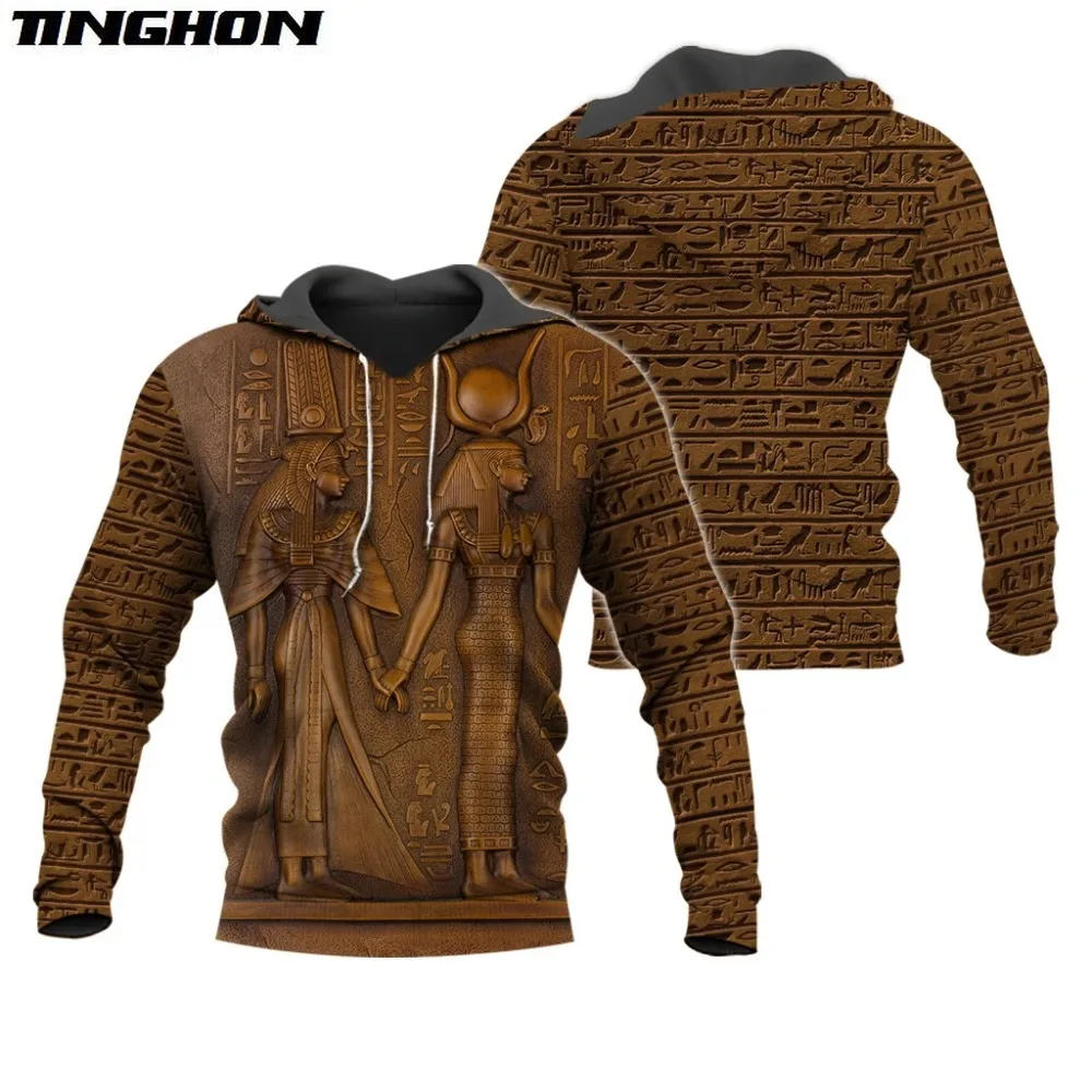 

XS-7XL Mysterious retro ancient egypt Pharaoh totem 3d hoodies/Sweatshirt Winter autumn funny long selvee streetwear 1
