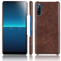 for sony xperia l4 l 4 case retro pu leather litchi pattern skin pc hard back cover for sony xperia l4 dual phone bag case