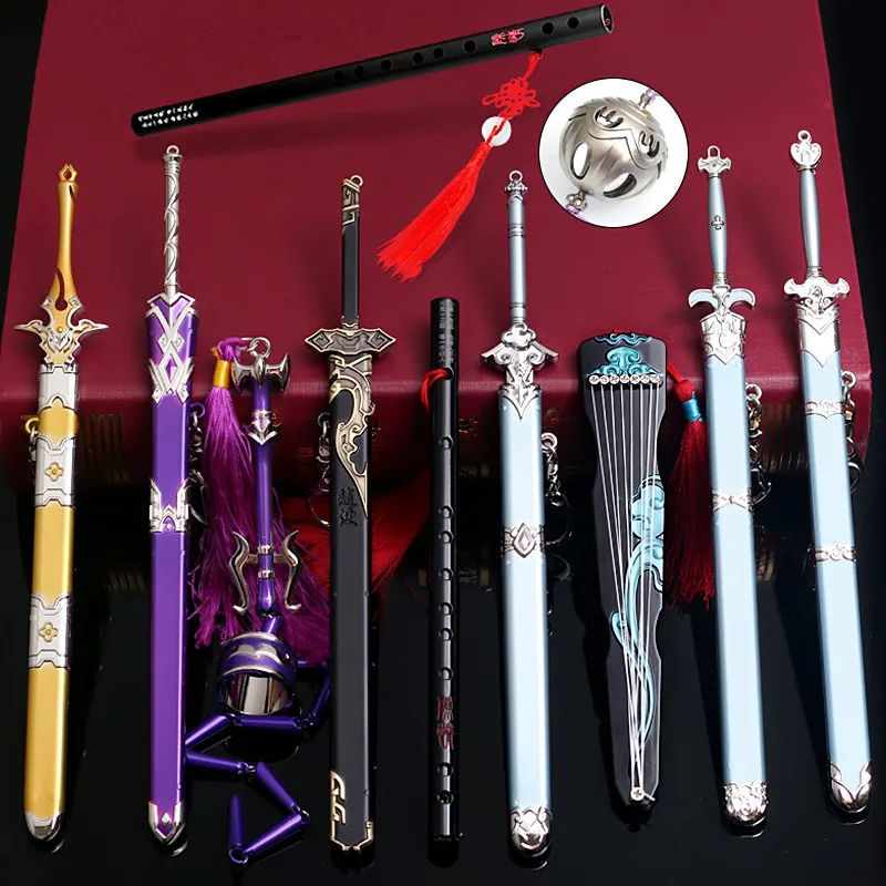 

Anime Jianwei Wuji Leisure Weapon Forgetting Machine Dust Sword Ghost Flute River Orange Jinling Silver Tiger Gold Model