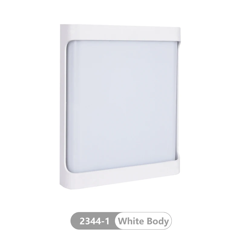 K-2344-1 White Body Крытый открытый светодиодный настенный светильник ing 18 Вт пластиковый водонепроницаемый крыльцо светодиодный настенный светильник садовый светильник прикроватный светильник для ванной комнаты - Испускаемый цвет: K-2344-1 White Body