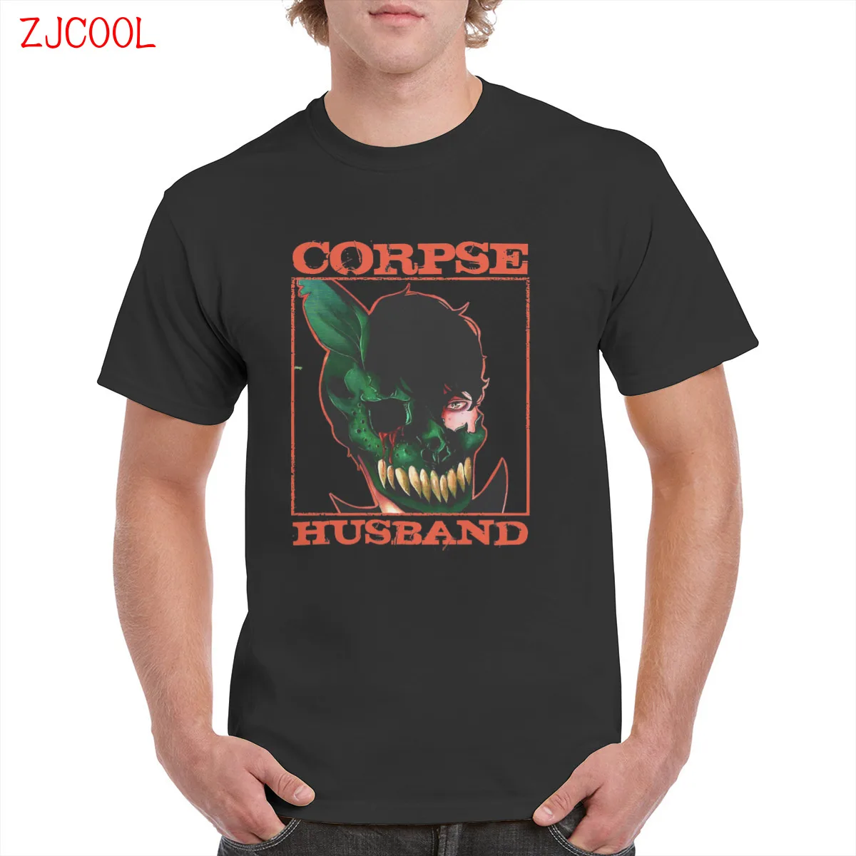 

Corpse Husband Mask Gothic Fangs t shirt Top Soft Oversized Cotton Tee Female/Man T-Shirt Letters Weird
