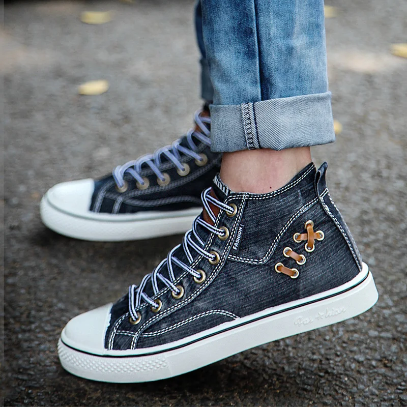 

Plus Size High Top Canvas Running Shoes Men Sport Shoes Women Sneakers Husband Sports Shoes Men Black Athletic Brands Gym A-1218