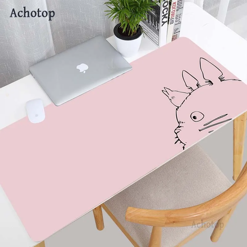 large anime pink mousepad gamer kawaii mouse pad cute gaming accessories keyboard mouse pad rubber otaku big laptop desk mats free global shipping
