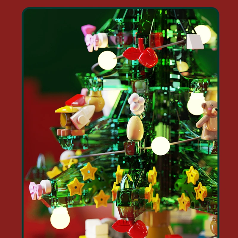 SEMBO Technic строительные блоки для рождественской елки с музыкой и эффектом