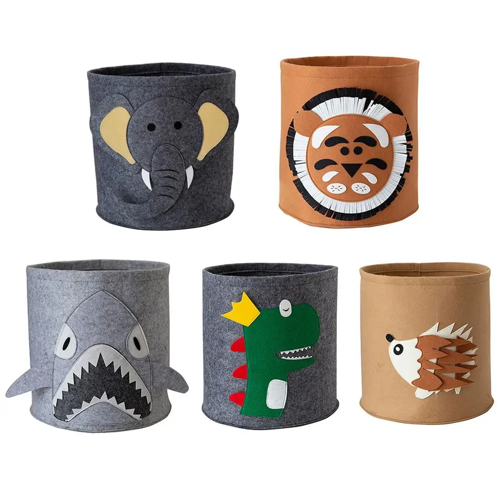 Портативная корзина для хранения с мультяшным рисунком животного большая сумка