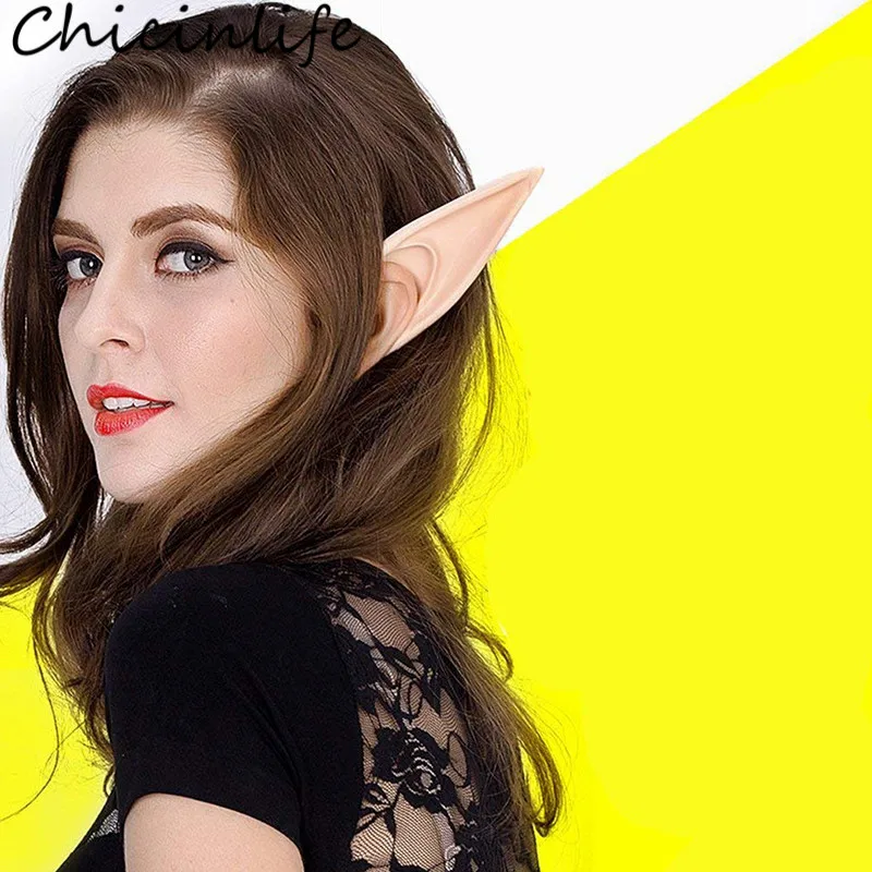 

Chicinlife1 шт. латексные наконечники для Хэллоуина маска с ушками эльфа для вечевечерние НКИ на Хэллоуин аксессуары для косплея костюм наряд ак...