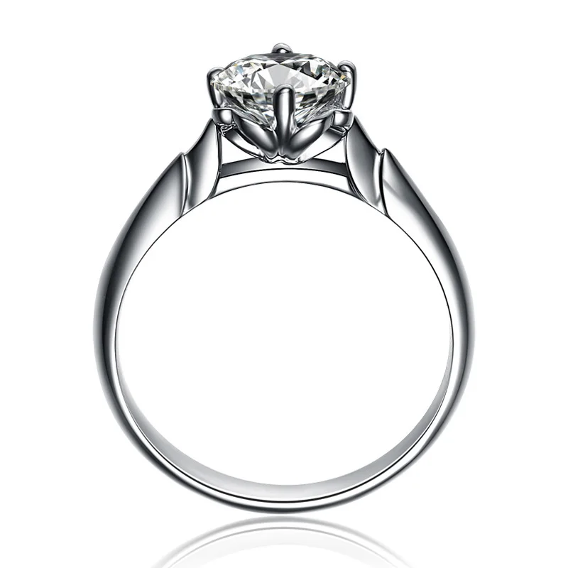 ZSG moissanite Бриллиантовое 18 К Золотое кольцо из чистого золота Настоящее цельного