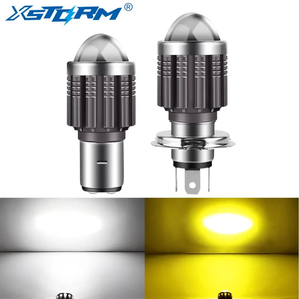 H6 BA20D LED H4 Led Moto светильник для головы мотоцикла лампа CSP 10000LM Точечный 12V Motos
