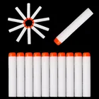 Пули мягкие полые для пистолета Nerf, дополнительные игрушка дартс пули для бластера серии Nerf, 30 шт., белые светящиеся, с головкой с отверстием, 7,2 см, на Рождество