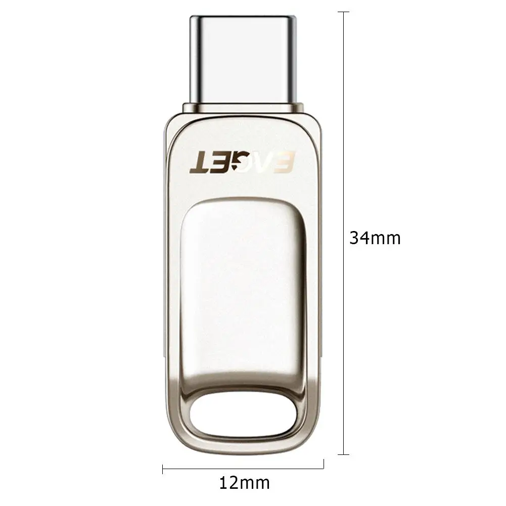 

EAGET CU31 Portable Metal USB 3.0 Flash Drive Memory Storage Stick Mini U Disk Phone OTG Type C Pen Drive