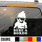 BEBE A BORDO, испанская наклейка, Виниловая наклейка для автомобиля, Детская Наклейка на борт, Карлос Похмелье, выберите размер, цвет, высечка, без фона