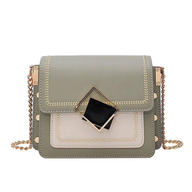 

color Leather Contrast Crossbody Bags For Women 2021 Travel Handbag Fashion Simple Shoulder Messenger Bag Ladies Cross Body Bag