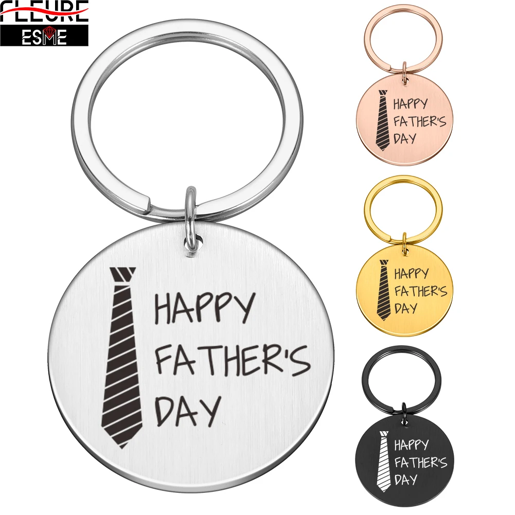 

Dad Father Gifts Keychain From Daughter Son Fathers Day Birthday Gift for Daddy Thanksgiving Day Jewelry Keychains To Papa