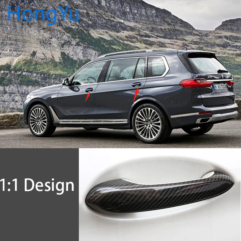 

for BMW X7 G07 xDrive 40i 50i M50i xDrive40i xDrive50i 2018 2019 2020 100% real carbon fiber Auto outer door handle cover