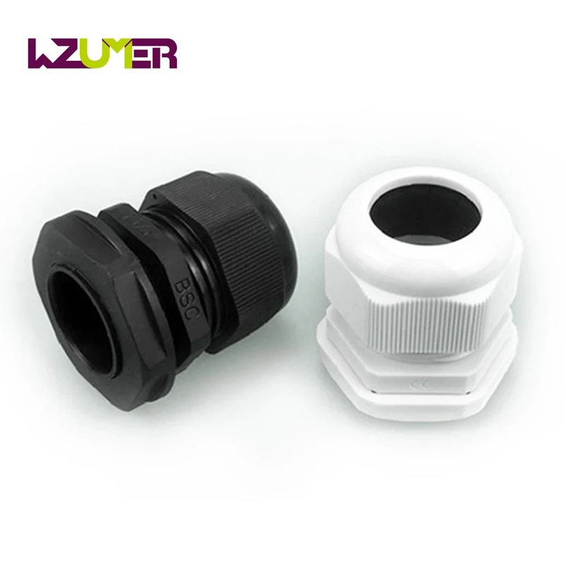 

10pcs IP68 PG16 PG7 for 3-6.5mm PG9 PG11 PG13.5 PG19 Wire Cable CE Black Waterproof Nylon Plastic Cable Gland Connector