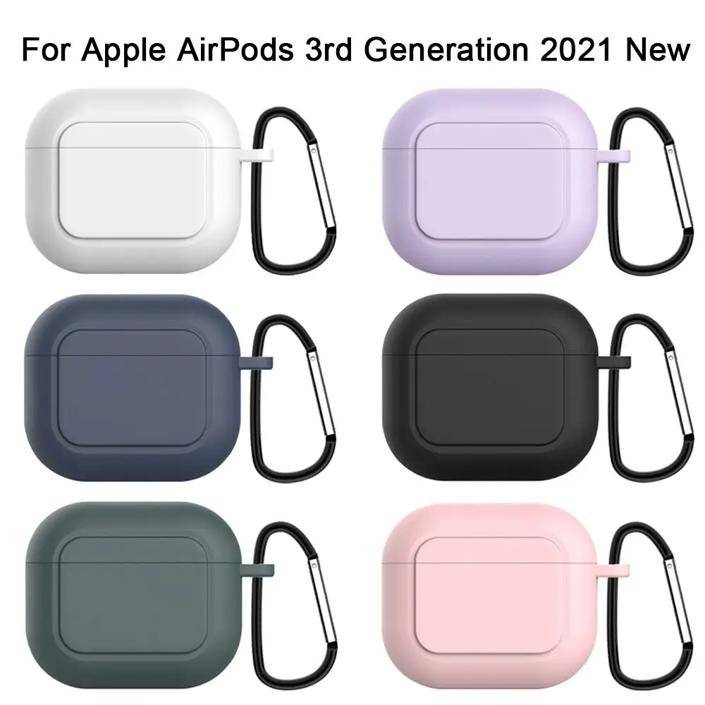 

For Apple AirPods 3rd Generation 2021 Newest Soft Silicone Cover Protective Case Bluetooth Earphone Shell Anti Lost Shockproof