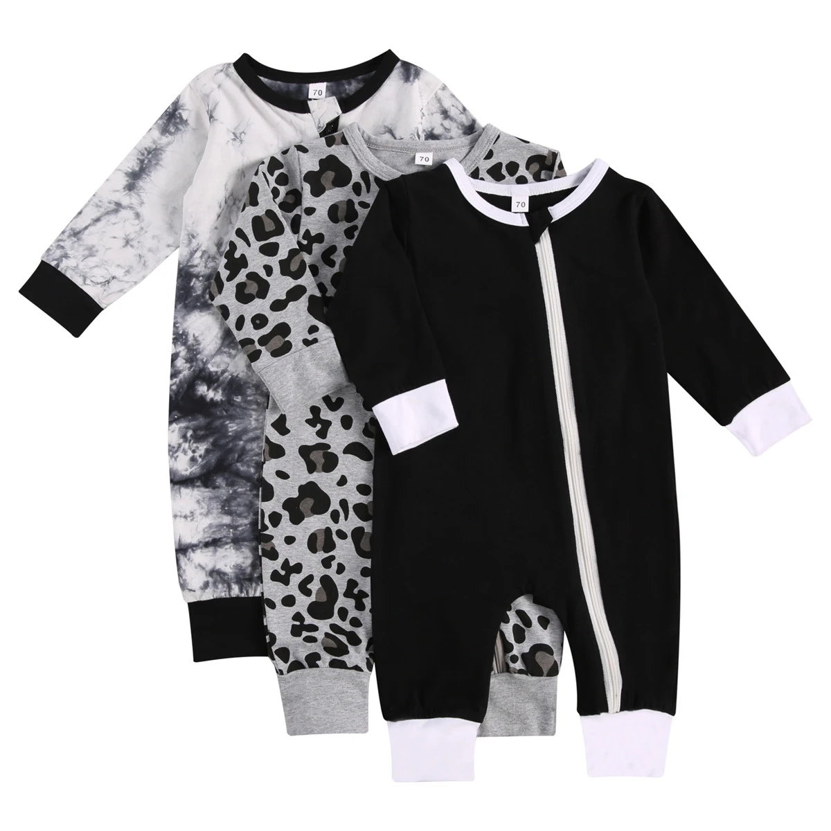 

Новейшая модная одежда для новорожденных; Осенний трендовый комбинезон с длинными рукавами и круглым вырезом на молнии; Комбинезон; Одежда ...