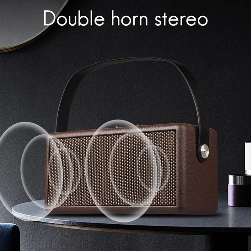 

D30 Portable Handle Wooden Bluetooth Speaker Mobile Computer Card U Disk Play High-Power Square Dance Small Stereo
